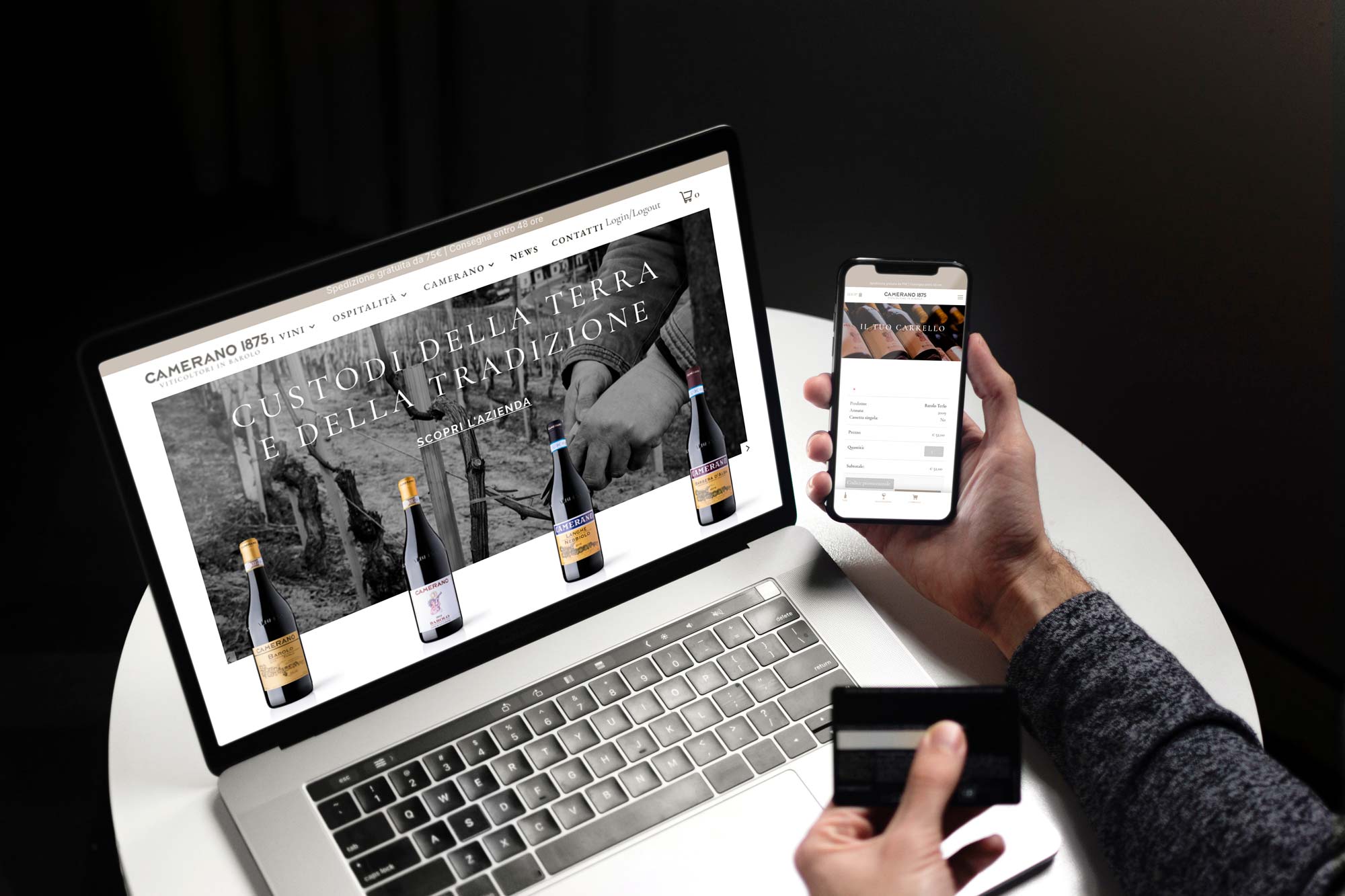 Mockup sito mobile e desktop Camerano
