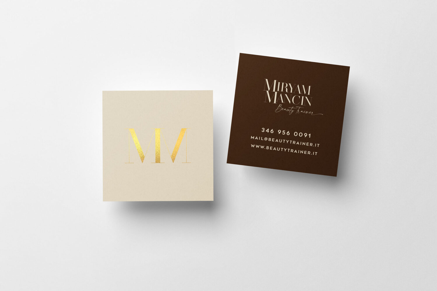 Mockup biglietti da visita Beauty trainer