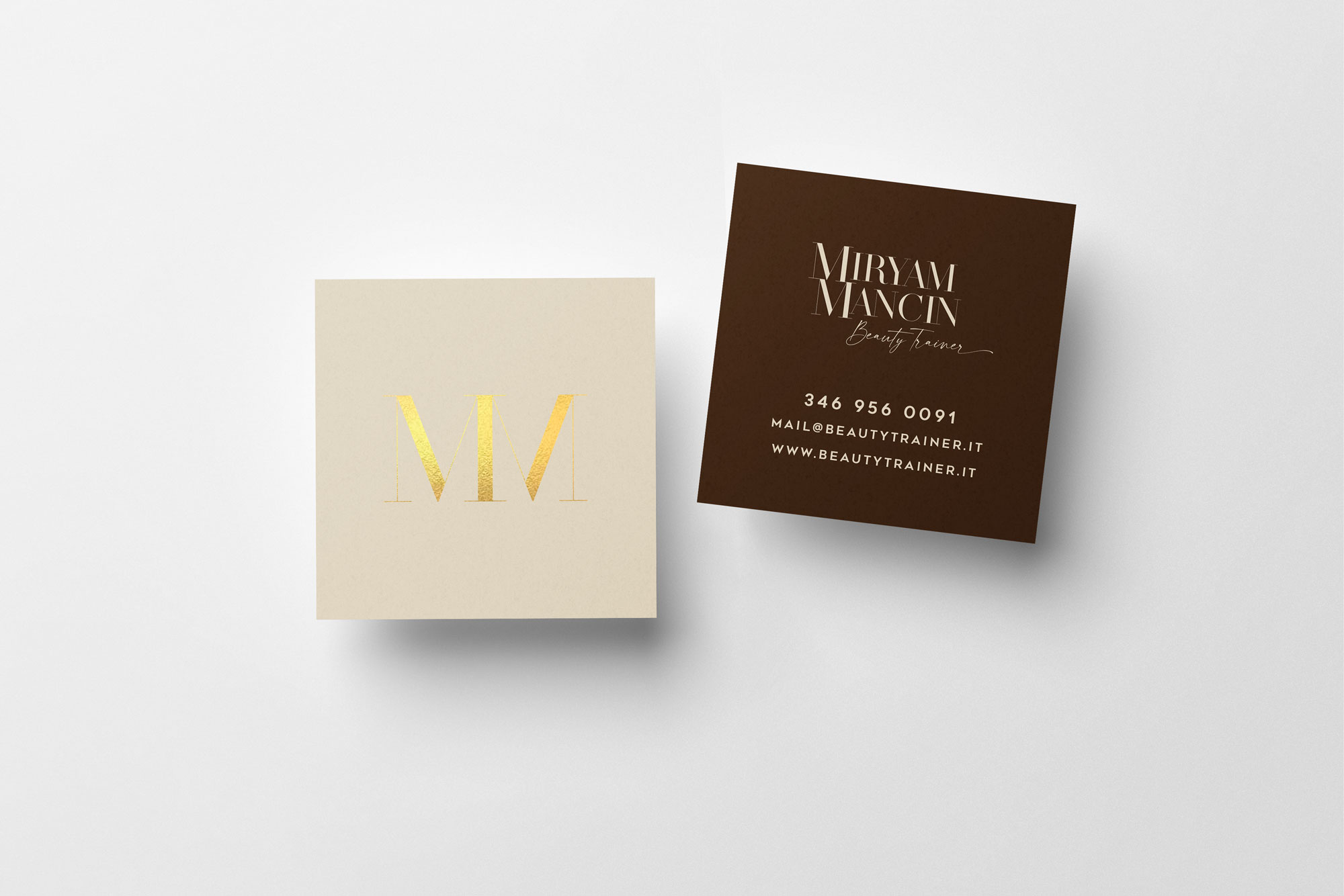 Mockup biglietti da visita Beauty trainer